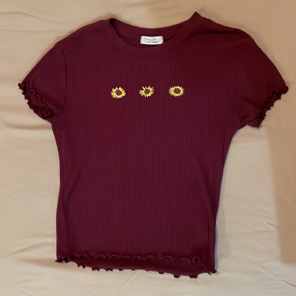 Junior’s Ribbed Crop Top - Large